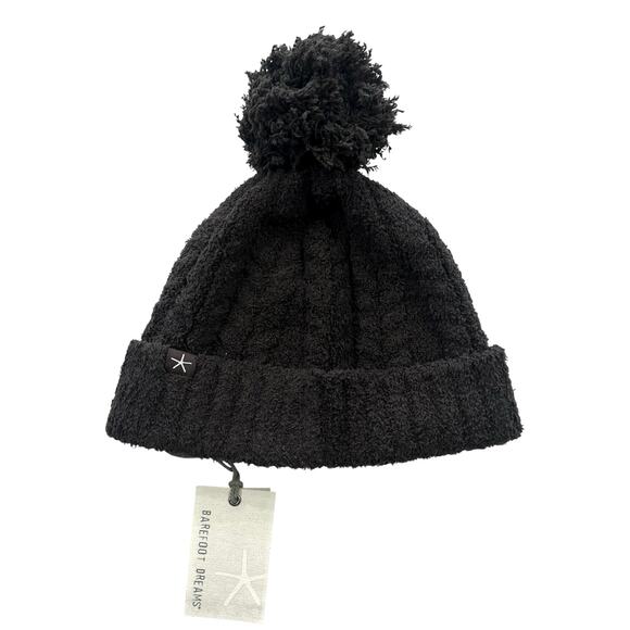 NWT Barefoot Dreams CozyChic Cable Beanie With Pom Pom in  display picture 1